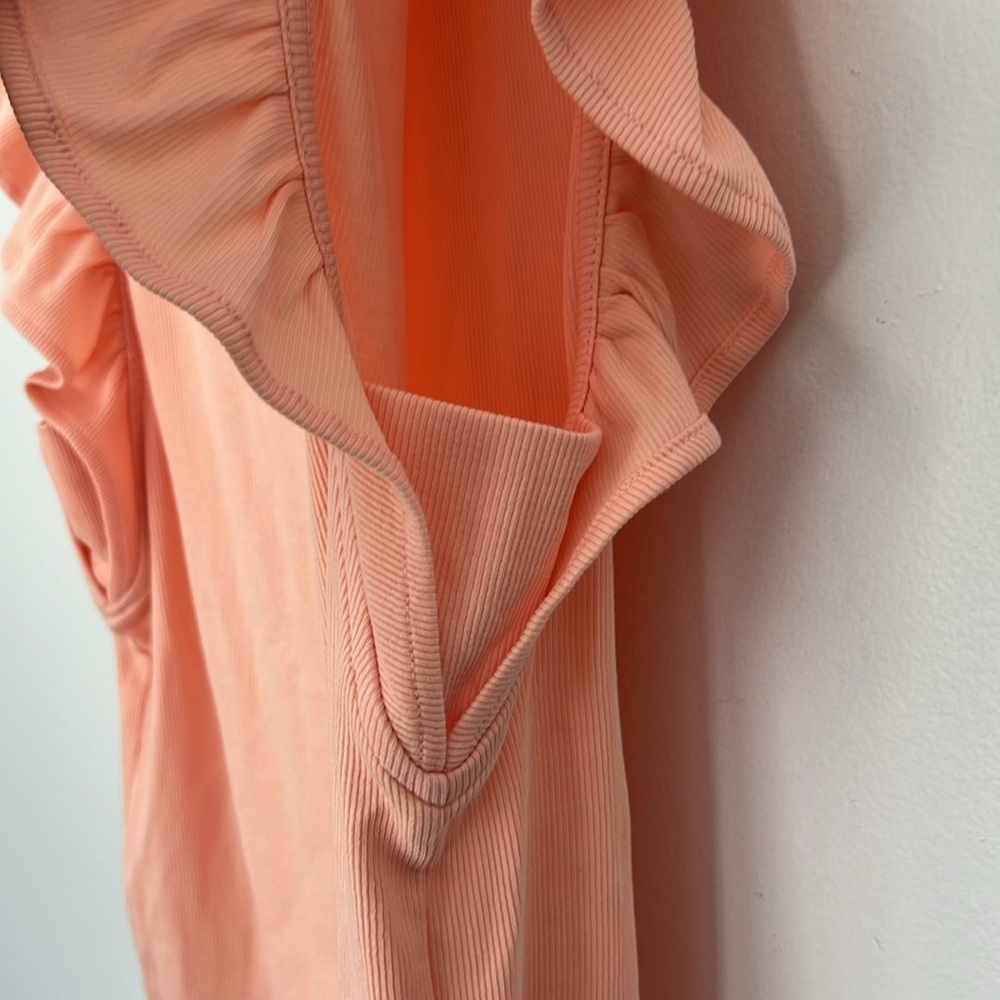 Loft Ruffle Sleeve Peach Top - Picture 4 of 5